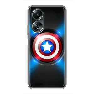 Чехол с Щитом Капитана Америки на OPPO A58 (4G) (Яркий Щит Капитана)