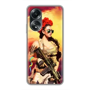 ЗСУ Чехлы (TPU) для OPPO A58 (4G) (Женщина солдат)