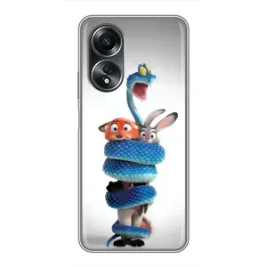 Силиконовый чехол с принтом Зоотрополіс для OPPO A58 (4G) (Змея Зоо)