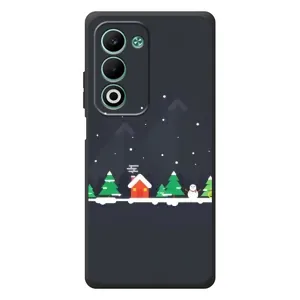 Силиконовый бампер на рождество для OPPO A5m (Город зимний)