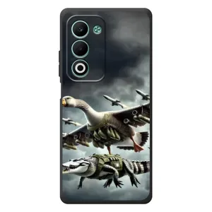 Чехол с мемами тралалело тралала для OPPO A5m (Гусини и крокодило)