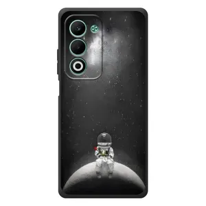 Силіконовый Чохол з принтом "Космонавти" на OPPO A5m (Космонавт романтик)