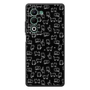Чехол на тематику: Коты для OPPO A5m (Котики на черном)