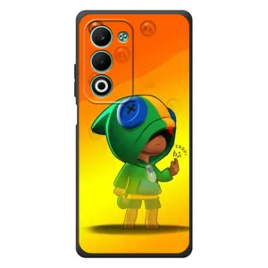 Чехол Бравл Старс для OPPO A5m (LEON в кофте)