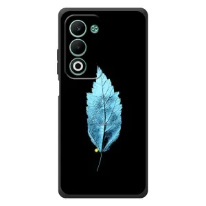 Чохол з картинками на чорному фоні для OPPO A5m (Листя)