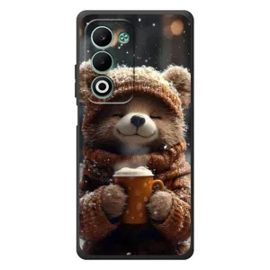 Печатный чехол «Зверята с кофе» для OPPO A5m (Медвежонок с кофе)