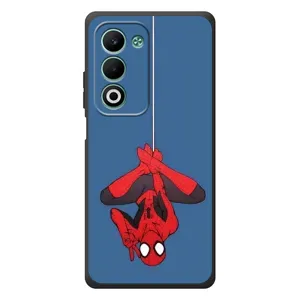 Чехол Супергерой Человека Паука на OPPO A5m (На паутине)