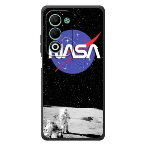 Силіконовый бампер з принтом "Наса" на OPPO A5m (Nasa на місяці)