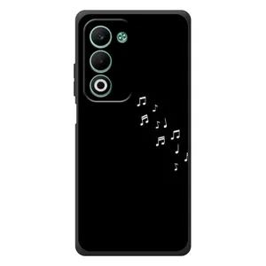 Чохол з картинками на чорному фоні для OPPO A5m (Ноти)