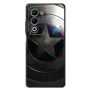 Чехол с Щитом Капитана Америки на OPPO A5m (Ретро Щит Капитана)