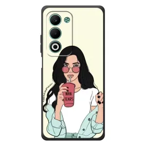 Силиконовый Чехол на OPPO A5m с картинкой Стильных Девушек (С напитком)
