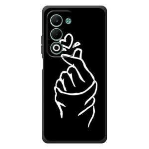 Чехлы (Знак сердечка) на OPPO A5m (Сердце на черном)