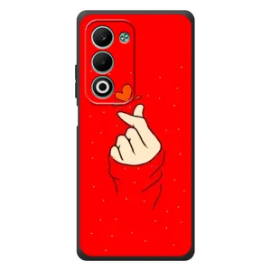 Чехлы (Знак сердечка) на OPPO A5m (Сердце на красном)