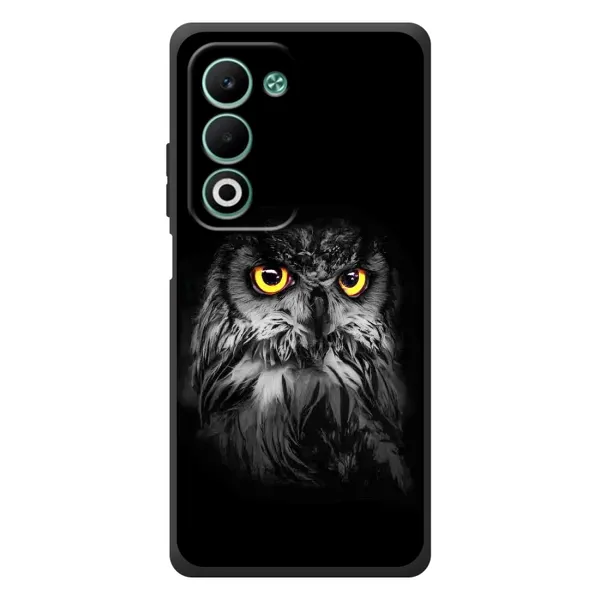 Чехол с рисунком «Сова на чёрном» для OPPO A5m Чехол с рисунком «Сова на чёрном» для OPPO A5m