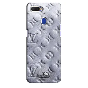 Текстурный Чехол Louis Vuitton для Оппо А5с (Белый ЛВ)