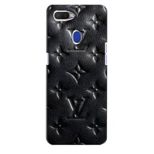Текстурный Чехол Louis Vuitton для Оппо А5с (Черный ЛВ)