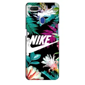 Силиконовый Чехол на Oppo A5s с картинкой Nike (Цветочный Nike)