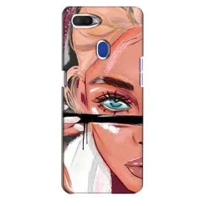 Силіконовый Чохол на Oppo A5s з картинкой Модных девушек (Дівчина та вії)