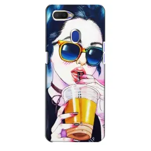 Чохол з картинкою Модні Дівчата Oppo A5s (Дівчина з коктейлем)
