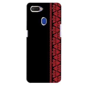 Силиконовый Чехол на Oppo A5s (Красная Вышиванка)