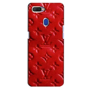 Текстурный Чехол Louis Vuitton для Оппо А5с (Красный ЛВ)