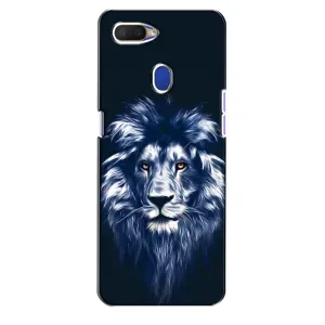 Чохол з картинкою на Oppo A5s (Лев – синій)