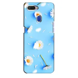 Чохол з Квітами для Oppo A5s (ромашки на блакитному)