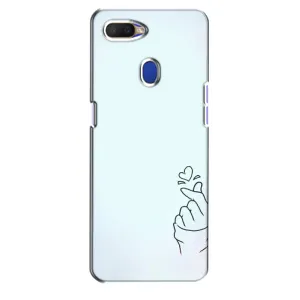 Чехлы (Знак сердечка) на Oppo A5s (Сердце на голубом)