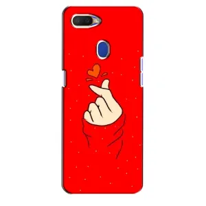 Чехлы (Знак сердечка) на Oppo A5s (Сердце на красном)