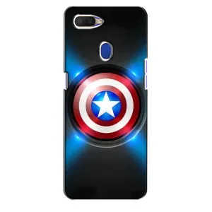 Чехол с Щитом Капитана Америки на Oppo A5s (Яркий Щит Капитана)
