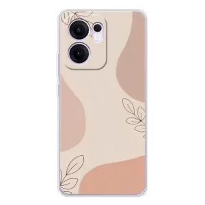 Чехол цветочный дизайн для OPPO A5x 5G (Коричневый фон)