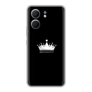 Чехол (Корона на чёрном фоне) для Оппо A5x (Белая корона)