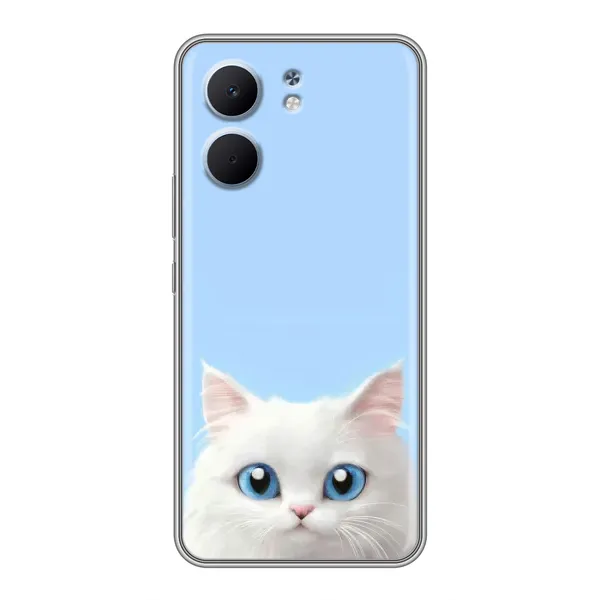 Чехол с рисунком «Белый кот» для OPPO A5x