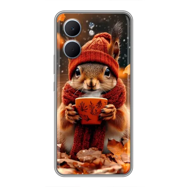 Чехол с рисунком «Белка с кофе» для OPPO A5x Чехол с рисунком «Белка с кофе» для OPPO A5x