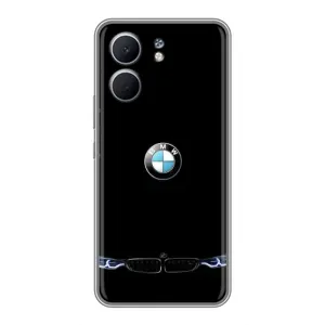 Силиконовый бампер с картинкой машины на OPPO A5x (Черный BMW)