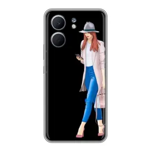 Чехол с картинкой Модные Девчонки OPPO A5x (Девушка со смартфоном)