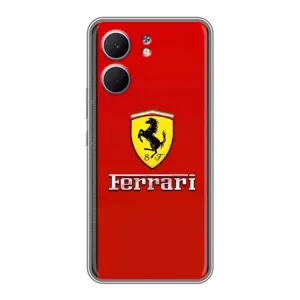 Силиконовый бампер с картинкой машины на OPPO A5x (Ferrari Logo)
