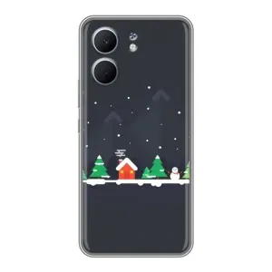 Силіконовий бампер на різдво для OPPO A5x (Місто зимове)