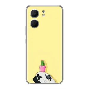 Бампер для OPPO A5x с картинкой "Песики" (Кактус на голове)