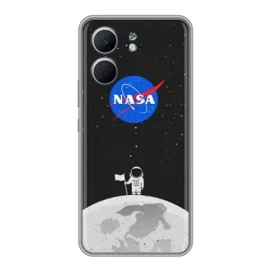 Силиконовый бампер с принтом "Наса" на OPPO A5x (Космонавт NASA)