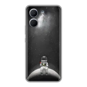 Силиконовый Чехол с принтом "Космонавты" на OPPO A5x (Космонавт романтик)
