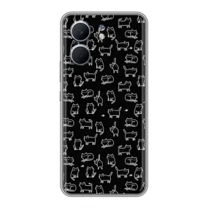 Чехол на тематику: Коты для OPPO A5x (Котики на черном)