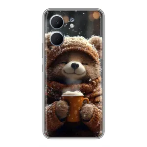 Печатный чехол «Зверята с кофе» для OPPO A5x (Медвежонок с кофе)