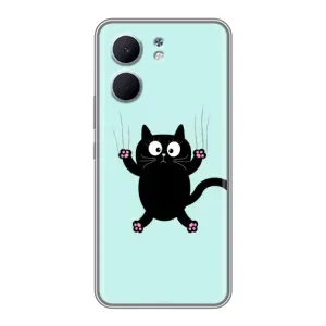 Силиконовый чехол с котиком для OPPO A5x (Падающий кот)