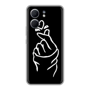 Чехлы (Знак сердечка) на OPPO A5x (Сердце на черном)