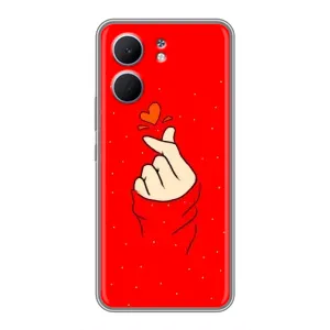 Чехлы (Знак сердечка) на OPPO A5x (Сердце на красном)