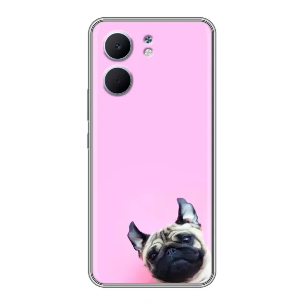 Чехол с рисунком «Собака на розовом» для OPPO A5x