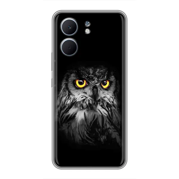 Чехол с рисунком «Сова на чёрном» для OPPO A5x Чехол с рисунком «Сова на чёрном» для OPPO A5x