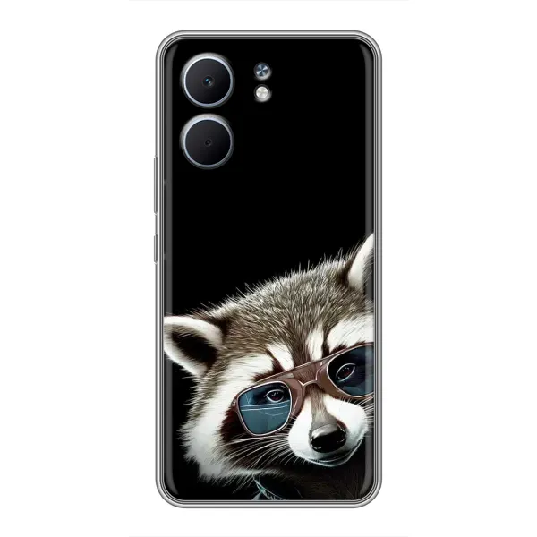 Чехол с рисунком «Стильный Енот» для OPPO A5x Чехол с рисунком «Стильный Енот» для OPPO A5x