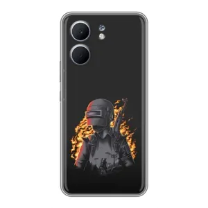 Чохол з картинкою "Герой Pubg" на OPPO A5x (В полум'ї)